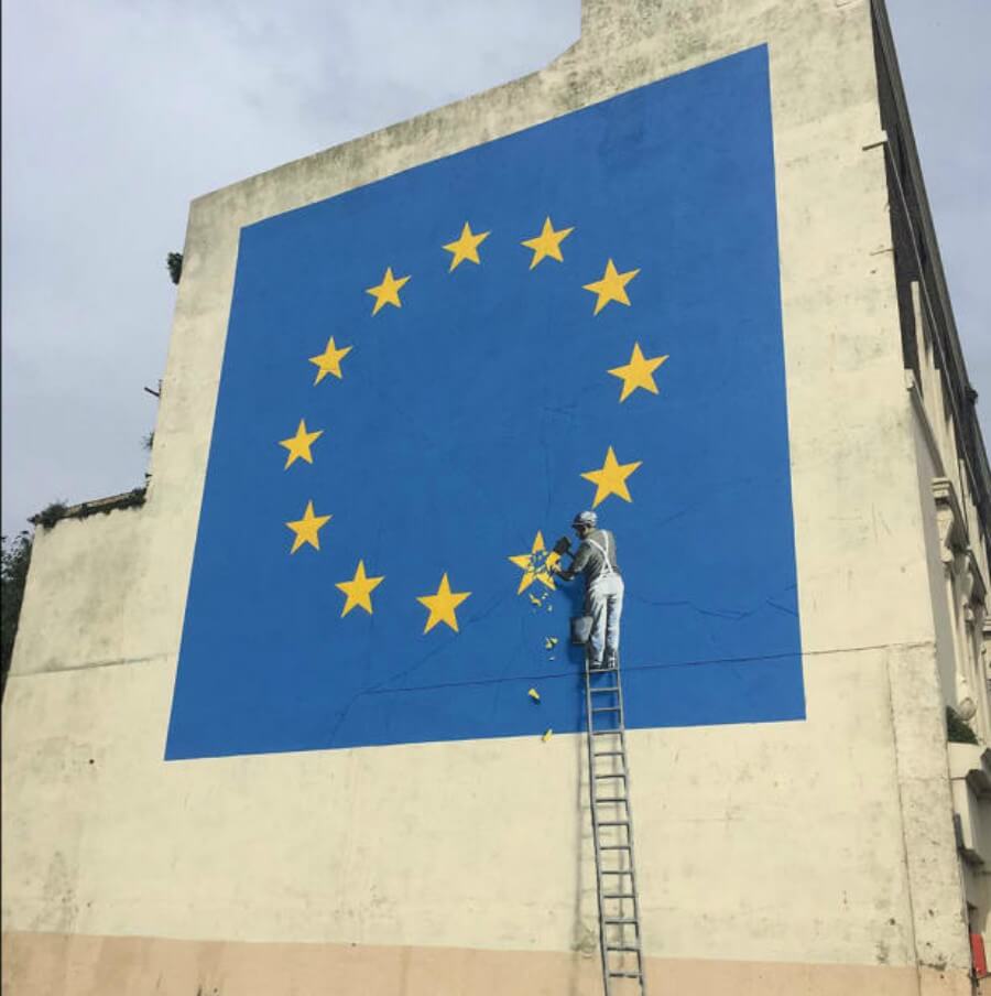 Mural del artista Banksy desaparece de la nada en Reino Unido